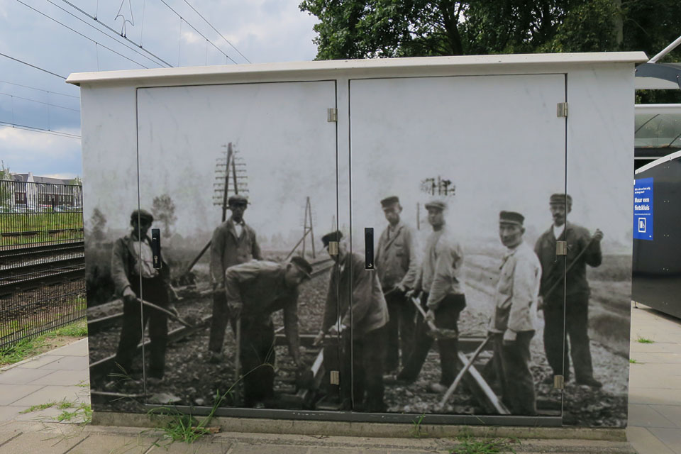 Baanwerkers uit de omgeving.