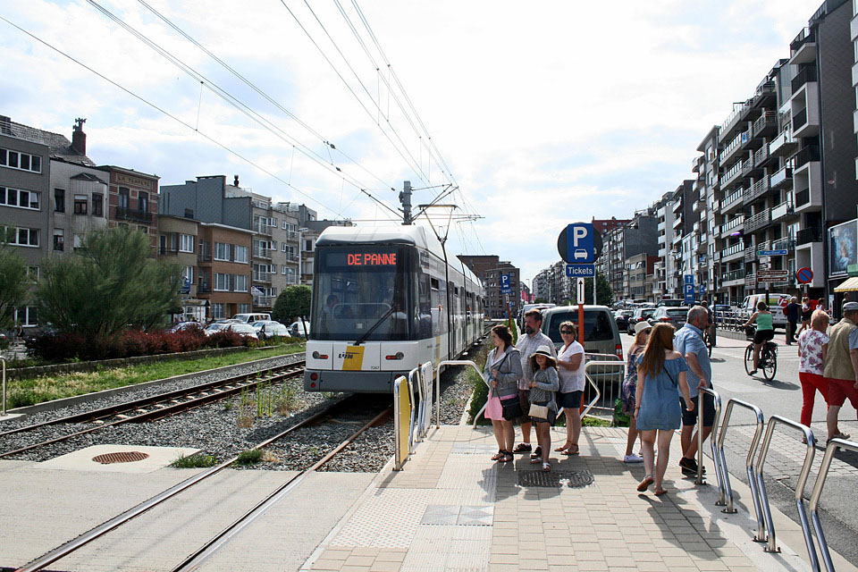 Blankenberge. 85 procent van het tracé van de Kusttram loopt over eigen bedding.