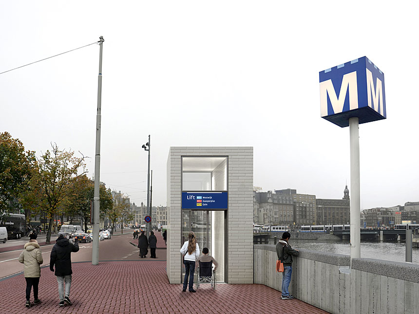 Metro-ingang Centraal Station.