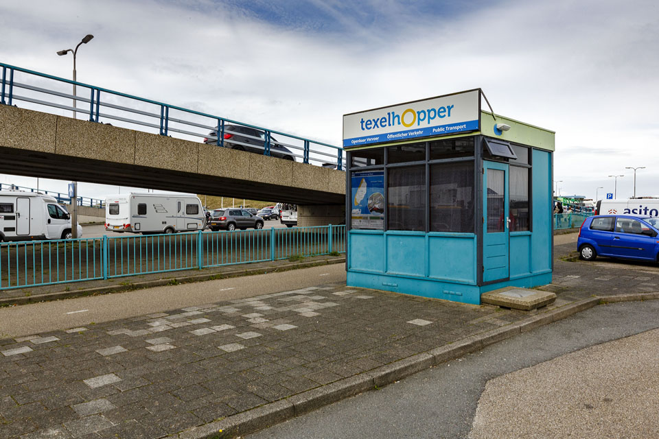 Het kantoortje van de Texelhopper is vaak dicht. 