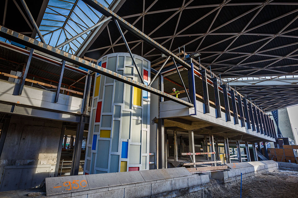 De stationshal wordt teruggebracht in de oorspronkelijke staat.