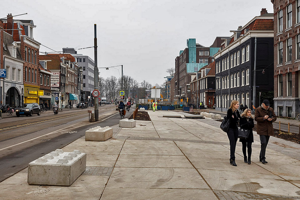 De omgeving van station Vijzelgracht is al opgeruimd.