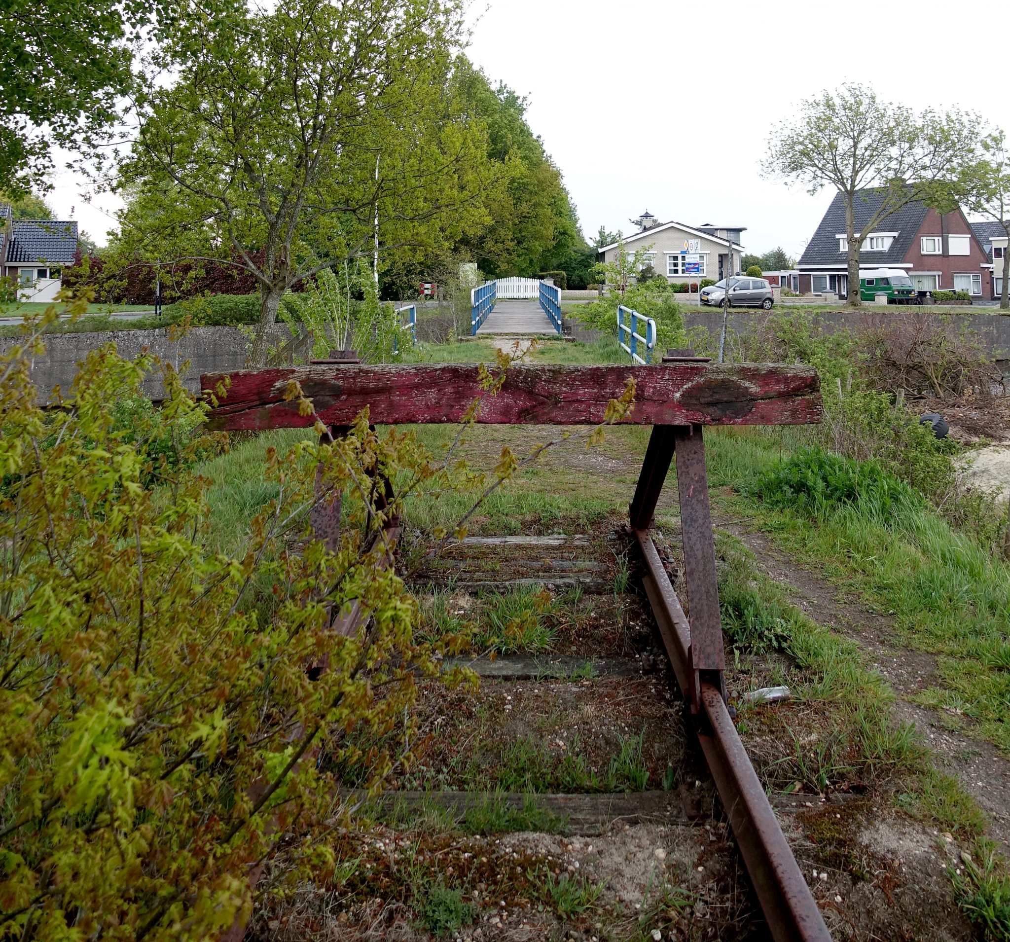 Einde van de spoorlijn bij Musselkanaal. 