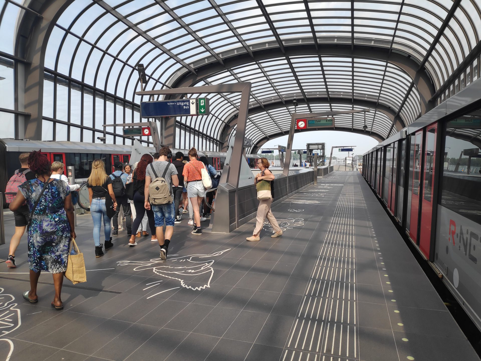 De Noord/Zuidlijn vanaf metrostation Noord.