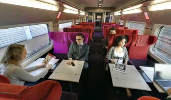 Politiebewaking aan het bier op de Thalys