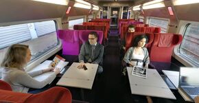 Politiebewaking aan het bier op de Thalys