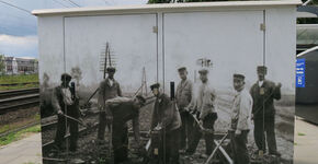 Baanwerkers uit de omgeving.