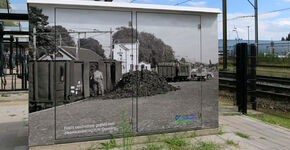 Historische prent van het oude station.