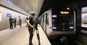 Media-aandacht voor de eerste trein naar Noord.