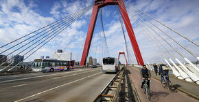 Op de Willemsbrug gaan in de toekomst trams rijden.