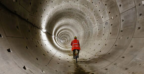 Geboorde tunnelbuis onder de Churchilllaan.